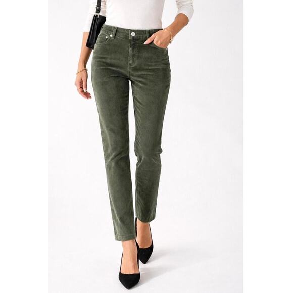 d&Co heritage Pants - NWT D&Co. Heritage Adaptive Olive Green Straight Leg Jeans US Size 8